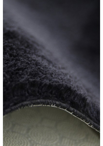 Siyah Dikdörtgen Düz Post Halı Peluş Yumuşacık Kaymaz Dot Taban indirimleri