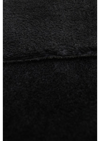 Siyah Dikdörtgen Düz Post Halı Peluş Yumuşacık Kaymaz Dot Taban fırsatları