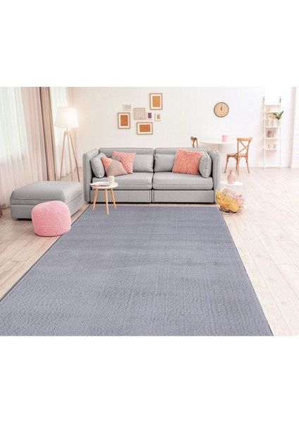 Gri Dikdörtgen Düz Post Halı Peluş Yumuşacık Kaymaz Dot Taban fiyatları