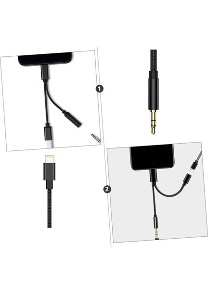 Shoamı SH016 3 In 1 Lightning Aux 3.5 mm Kulaklık ve Şarj Çevirici