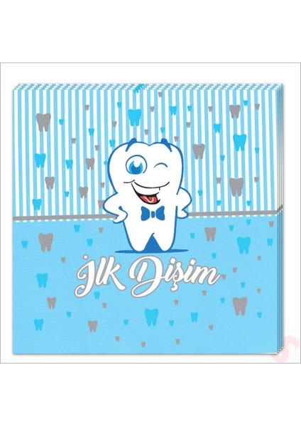 Ilk Dişim Peçete 33CM x 33CM, 20 Adet - Mavi