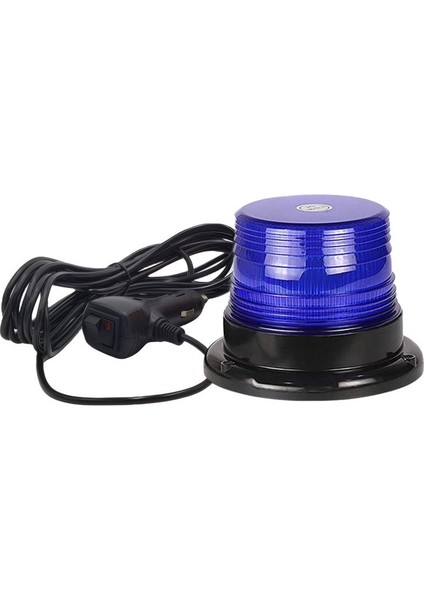 7 Fonksiyonlu Tepe Lambası Çakarlı Mıknatıslı 12-30V Mavi / LAIK536-3