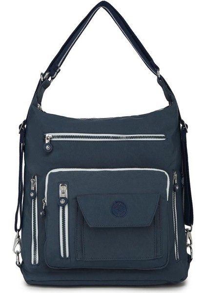 Hem Sırt Hem De Omuz Kadın Çantası Smart Bags 1205 Lacivert