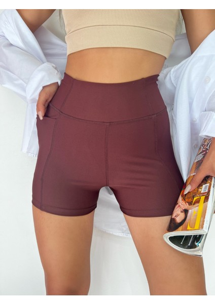 Kadın Cepli Kısa Bisikletci Tenis Havuz Deniz Taytı fırsatları