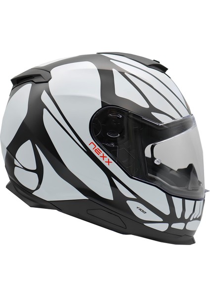 Y.100 B-Sıde Mat Siyah-Beyaz Kask modelleri