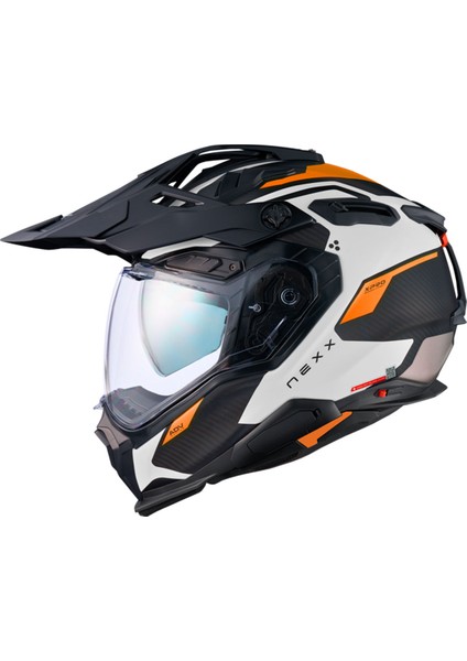 X.wed 3 Keyo Mat Beyaz-Turuncu Kask