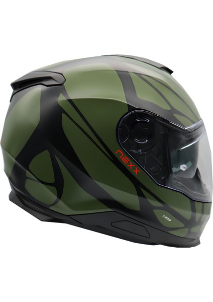Y.100 B-Sıde Mat Siyah-Yeşil Kask modelleri