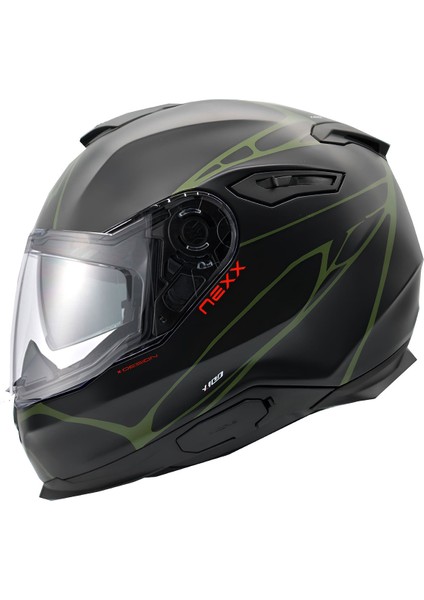 Y.100 B-Sıde Mat Siyah-Yeşil Kask fırsatları