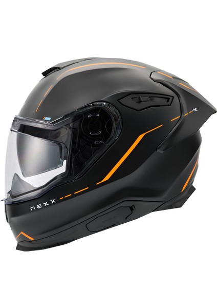 Y.100R React Mat Siyah-Turuncu Kask