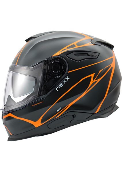 Y.100 B-Sıde Mat Siyah-Turuncu Kask fırsatları