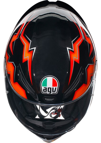 K1S Kripton Black Orange Kapalı Kask