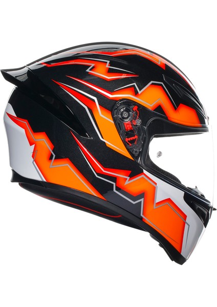 K1S Kripton Black Orange Kapalı Kask