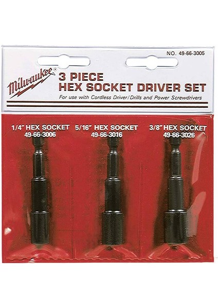 3 Parça 65 mm Shockwave Bits Uç Hex Lokma Seti