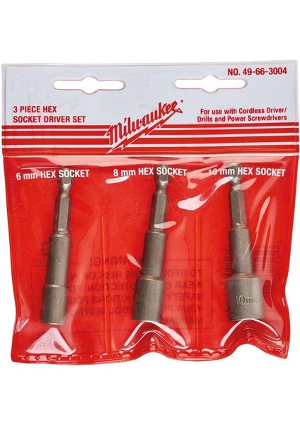 3 Parça 65 mm Shockwave Bits Uç Hex Lokma Seti