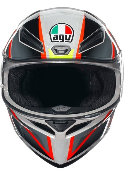 K1 S Blipper Grey Red Kapalı Kask