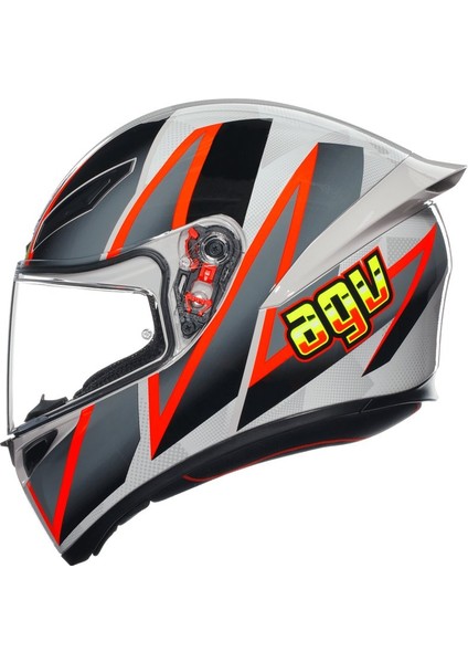 K1 S Blipper Grey Red Kapalı Kask