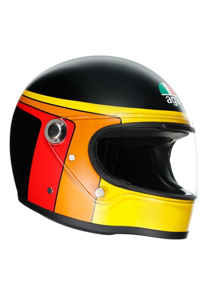 Kask X3000 Multi Gasoline Matt Black Orange Kapalı Kask