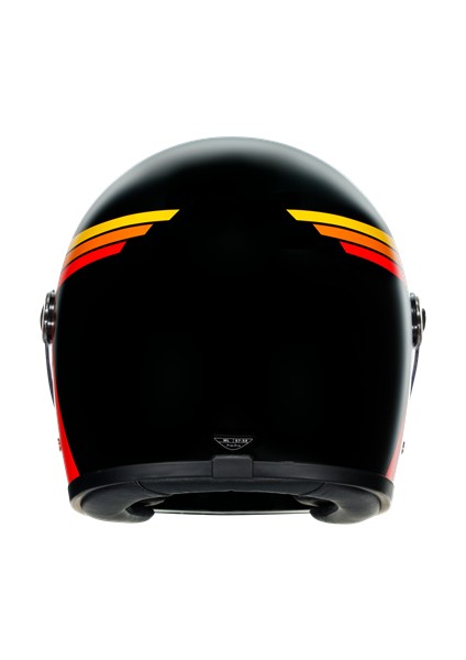 Kask X3000 Multi Gasoline Matt Black Orange Kapalı Kask