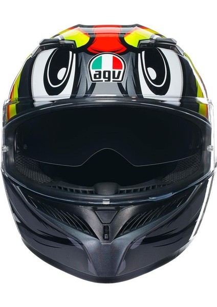 K3 Birdy 2.0 Grey Yellow Red Kapalı Kask