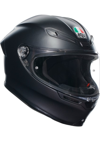 K6 S Mono Matt Black Kapalı Kask
