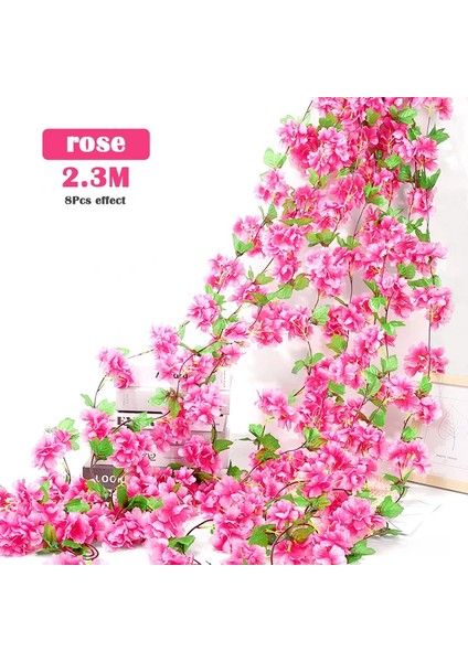 Yapay Çiçek Bahar Dalı Sarmaşık Japon Kiraz Çiçekli 230 cm 18 Çiçekli 1.kalite Dolanabilen Model fiyatları