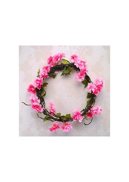 Yapay Çiçek Bahar Dalı Sarmaşık Japon Kiraz Çiçekli 230 cm 18 Çiçekli 1.kalite Dolanabilen Model modelleri