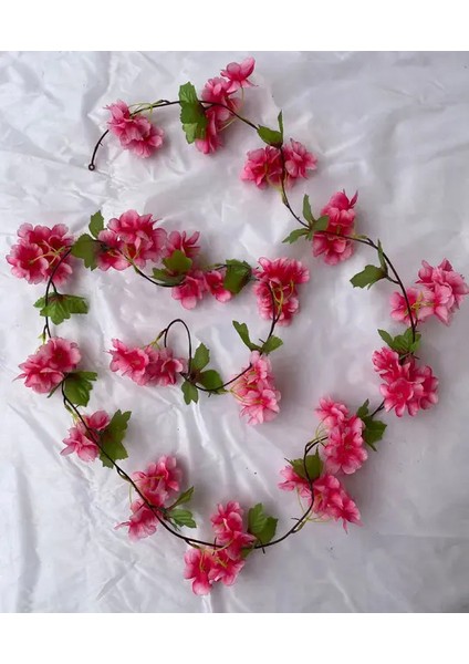 Yapay Çiçek Bahar Dalı Sarmaşık Japon Kiraz Çiçekli 230 cm 18 Çiçekli 1.kalite Dolanabilen Model fırsatları
