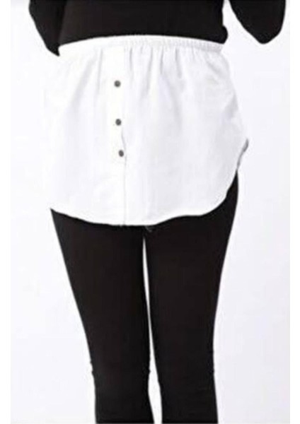 Yarım Gömlek Altı Kazak Altı Beyaz - Beyaz Renk Kadın Kurtarıcı Etek Poplin Viskon Pamuk modelleri