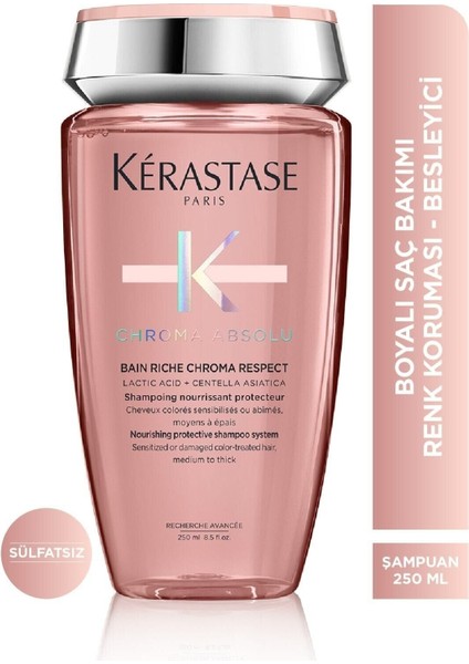 Chroma Absolu Bain Riche Boyalı Saçlar Için Koruyucu Şampuan 250ml9