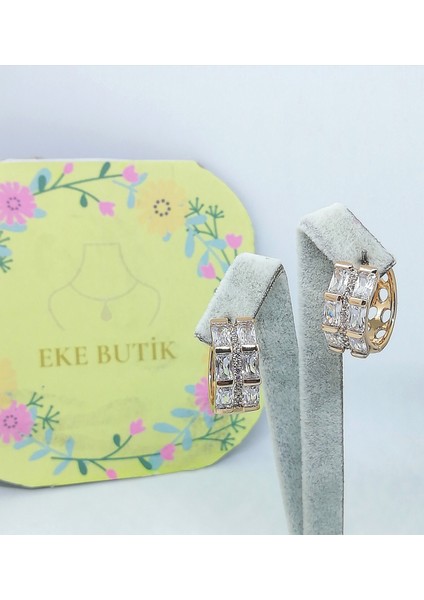 Xuping Baget 2 Sıralı Halka Küpe Rose Gold fiyatları