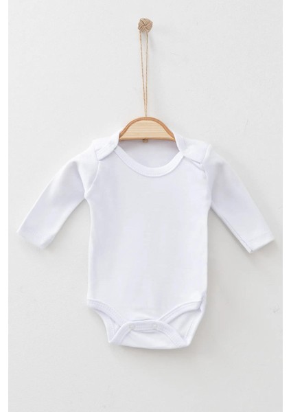 Uzun Kollu Kız Bebek Çıtçıtlı Body - Büyük Boy (Bbyrn)