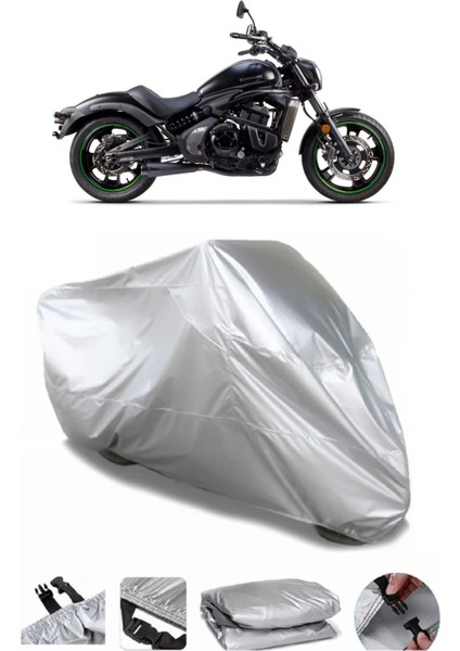 Kawasaki Vulcan S Gri Su Geçirmez Motosiklet Brandası