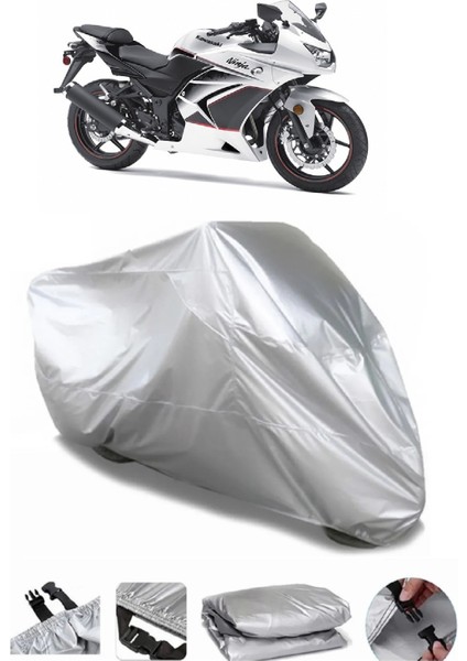 Kawasaki Ninja 250R Gri Su Geçirmez Motosiklet Brandası