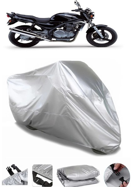 Kawasaki Er-5 Gri Su Geçirmez Motosiklet Brandası