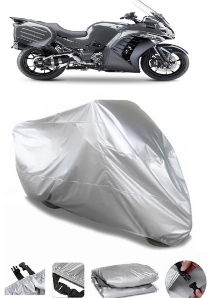 Kawasaki Gtr 1400 Gri Su Geçirmez Motosiklet Brandası