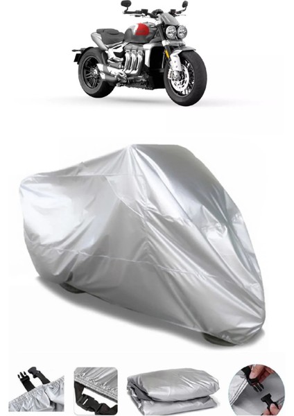 Triumph Rocket Gri Su Geçirmez Motosiklet Brandası