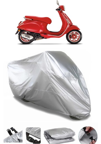 Vespa Primavera 50 Red Gri Su Geçirmez Motosiklet Brandası
