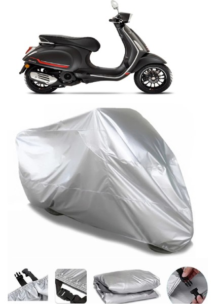 Vespa Sprint 125 Gri Su Geçirmez Motosiklet Brandası