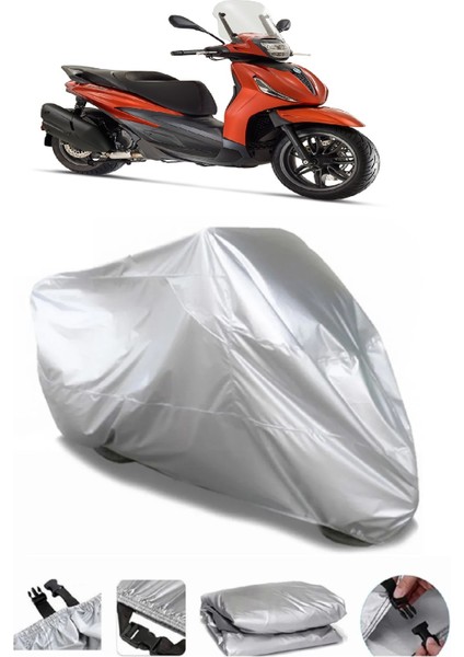 Piaggio Beverly 400 Gri Su Geçirmez Motosiklet Brandası