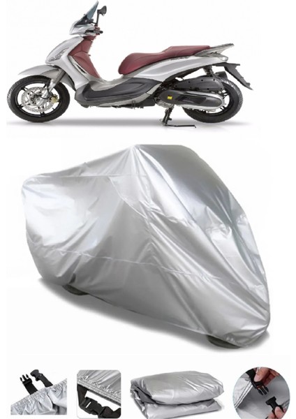 Piaggio Beverly Sport Touring 350 I.e. Gri Su Geçirmez Motosiklet Brandası