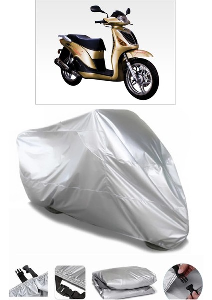 Dorado Daphne Gri Su Geçirmez Motosiklet Brandası