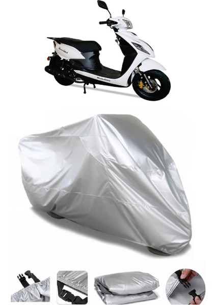 Motolux Rüzgar 50 Gri Su Geçirmez Motosiklet Brandası