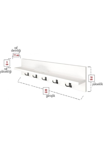 Klasik Duvar Askısı 5 Askılı fırsatları