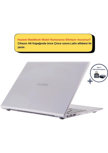 SyncCase Huawei Kılıf MateBook XPro ile Uyumlu Kılıf 2019/2021 13.9inç Parlak Kristal