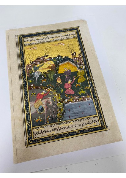 Kampta Yardımlaşma Temalı El Yapımı Minyatür Resim 28X17 cm modelleri