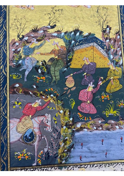Kampta Yardımlaşma Temalı El Yapımı Minyatür Resim 28X17 cm indirimleri