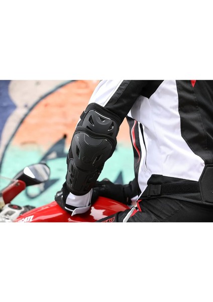 Motosiklet Lüx Sertifikalı Dizlik Dirseklik Mafsallı Set Koruma Rahat Kullanım Bacak ve Kol Koruma Motor Dizlik