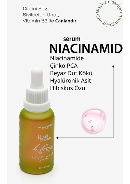 Sivilce Karşıtı & Nemlendirici Niacinamide (B3 Vitamini) Serum (Niacinamide 10% + Zinc Pca 1%)