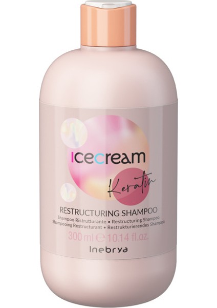 Ice Cream Keratin Restructuring Shampoo 300 Ml Eva26