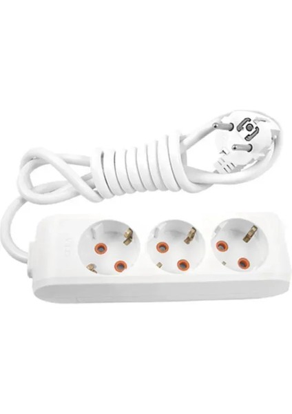 - Multi-Let Üçlü Priz Topraklı Kablolu 3 Metre - Üçlü Priz 3 Metre